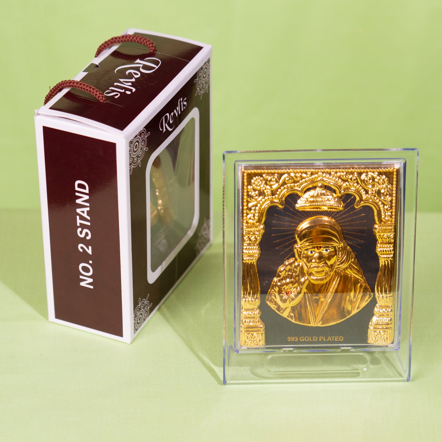 Gold Coated Sai Baba Frame (No 2) Square