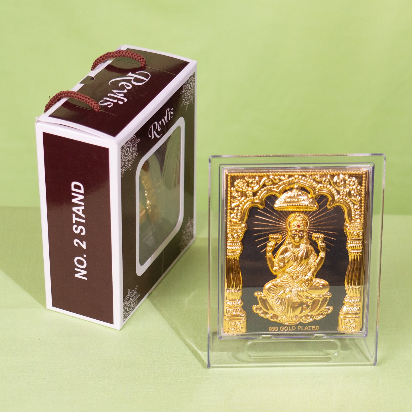 Gold Coated Lakshmi Devi Frame (No 2) Square