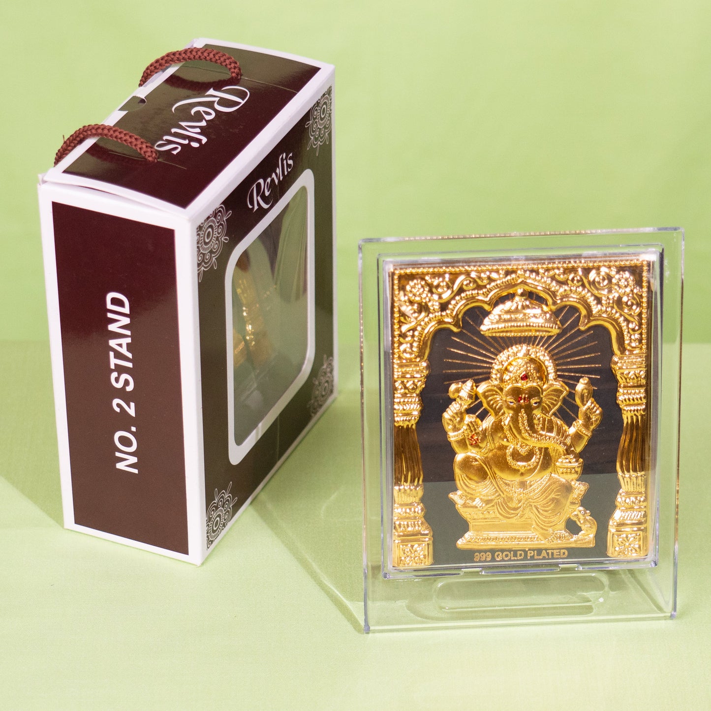 Gold Coated Ganesh Frame (No 2) Square