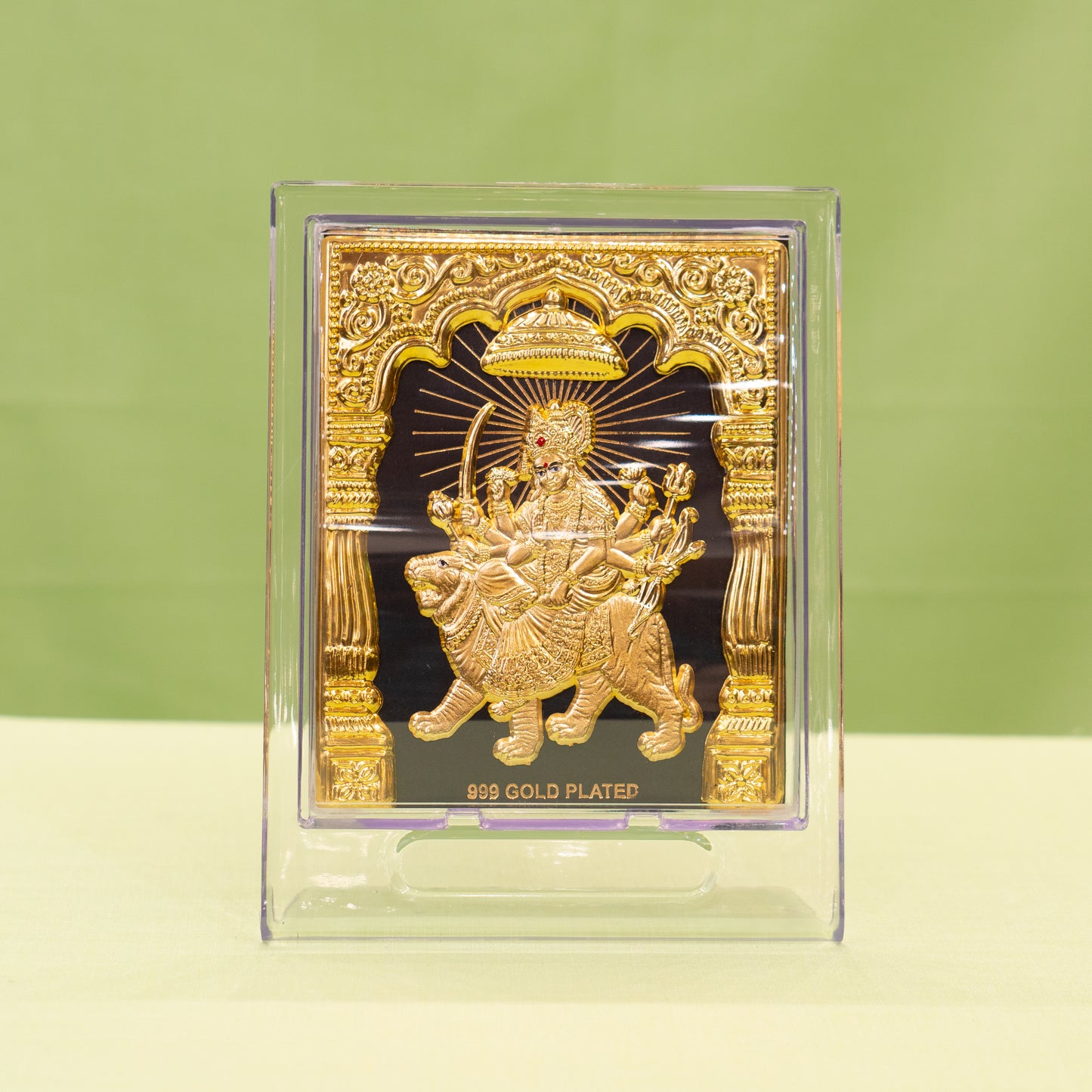 Gold Coated Durga Devi Frame (No 2) Square