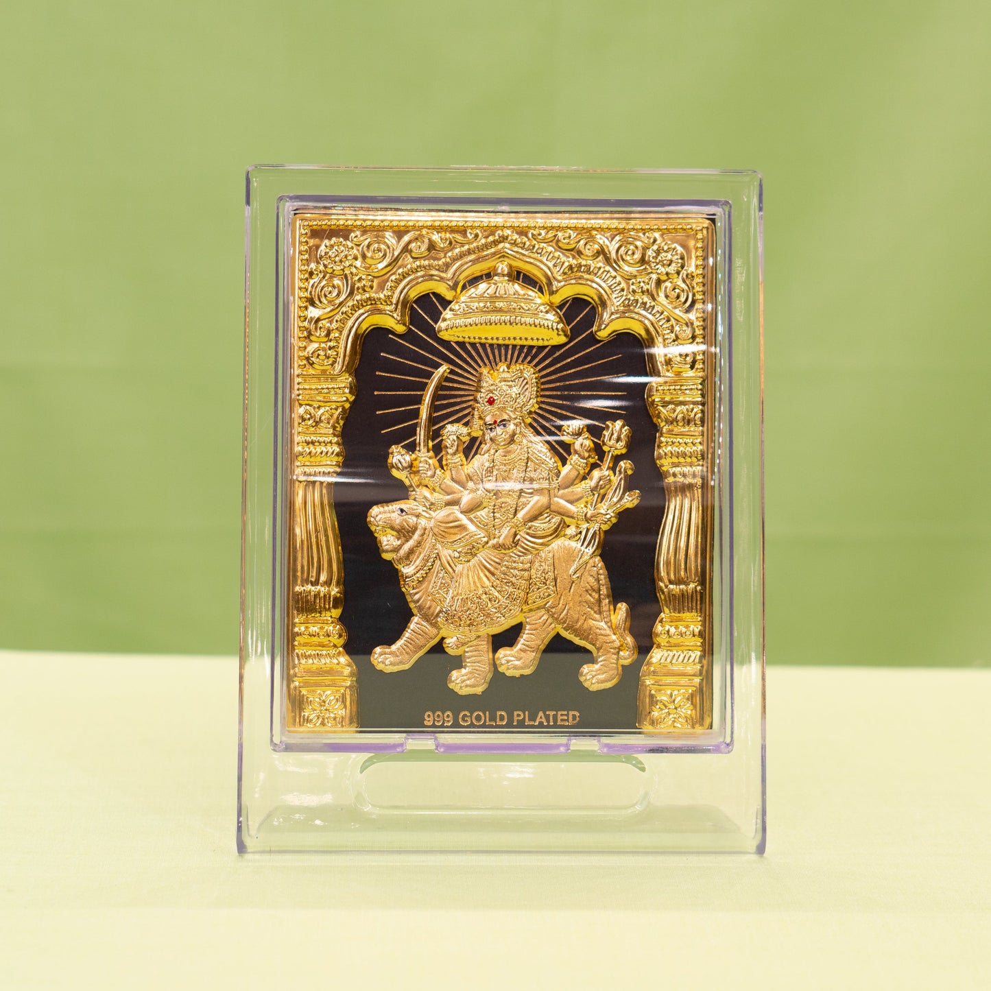 Gold Coated Durga Devi Frame (No 2) Square