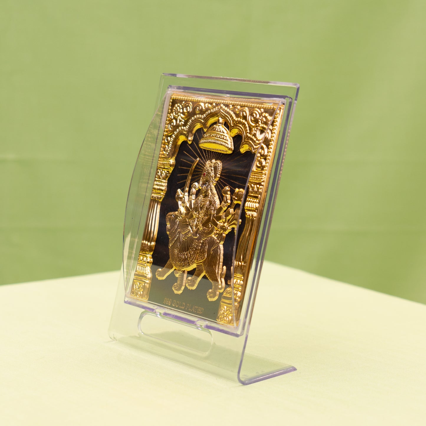 Gold Coated Durga Devi Frame (No 2) Square