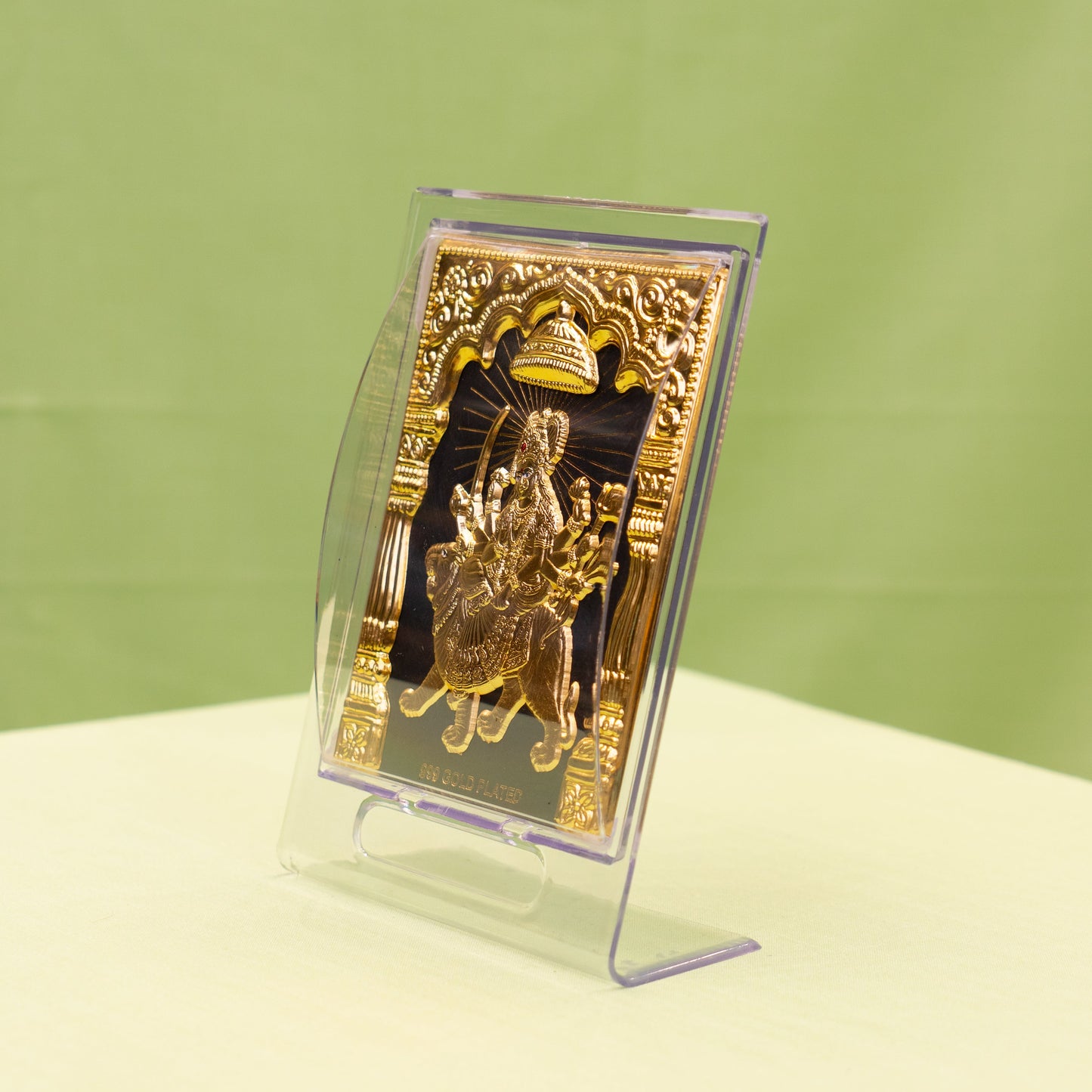 Gold Coated Durga Devi Frame (No 2) Square