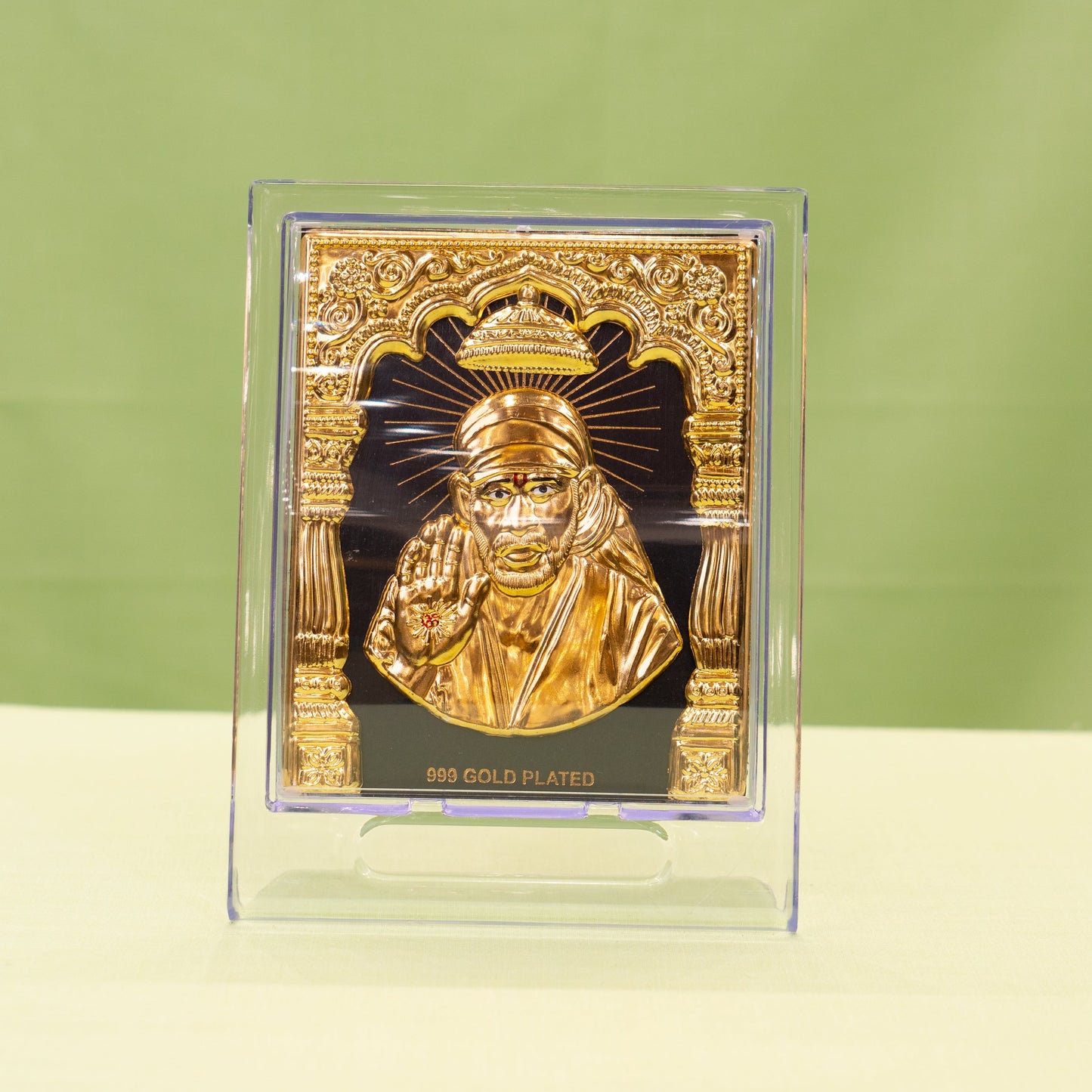 Gold Coated Sai Baba Frame (No 2) Square