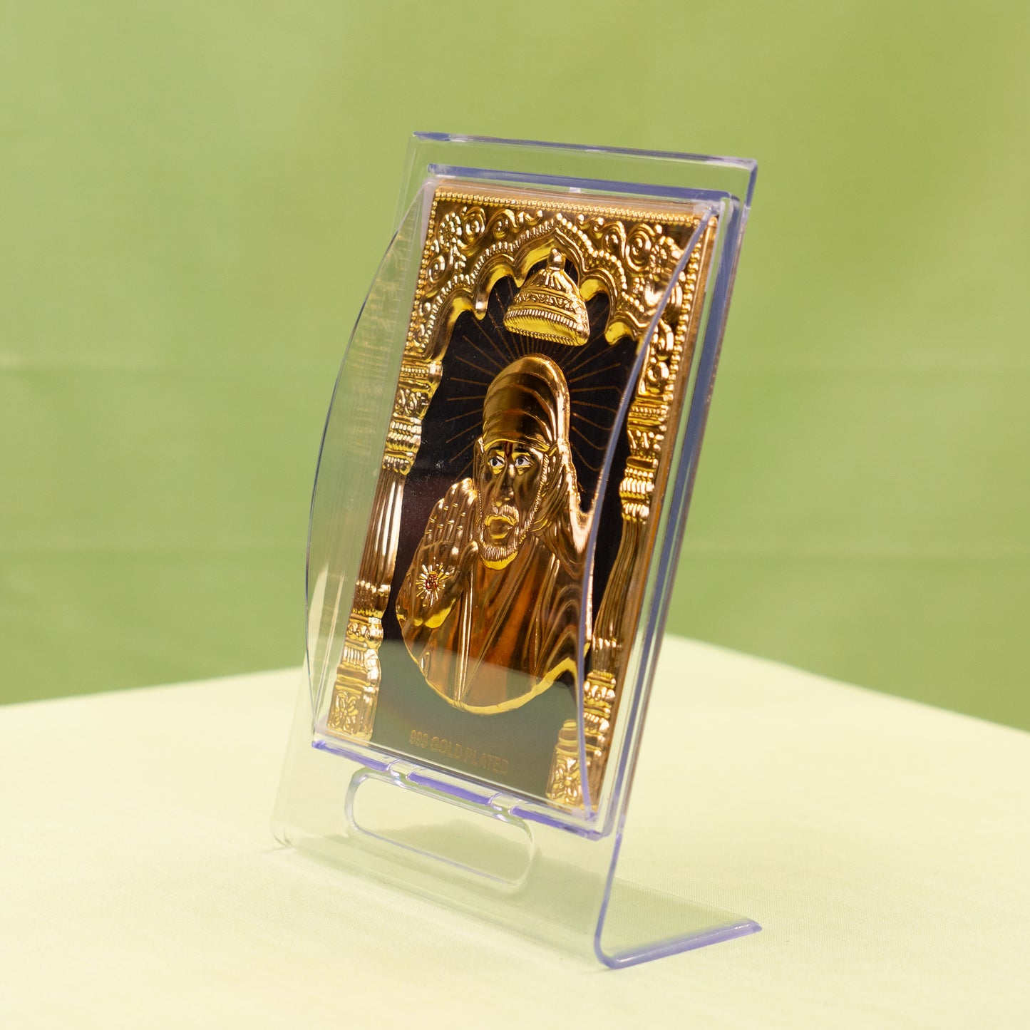 Gold Coated Sai Baba Frame (No 2) Square