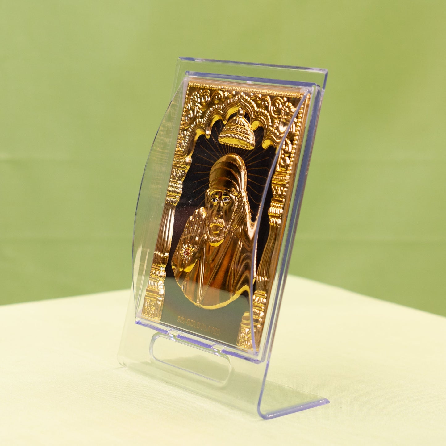 Gold Coated Sai Baba Frame (No 2) Square