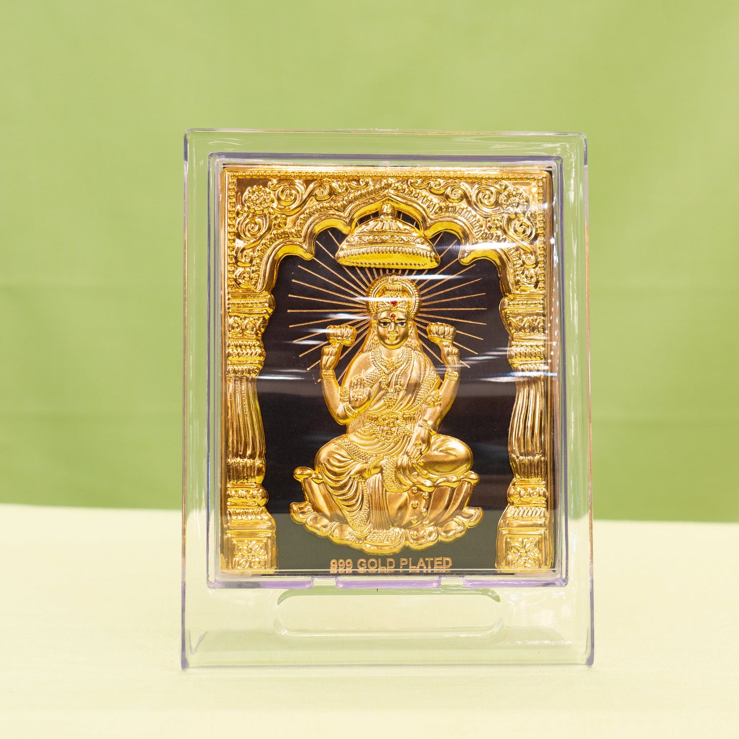 Gold Coated Lakshmi Devi Frame (No 2) Square