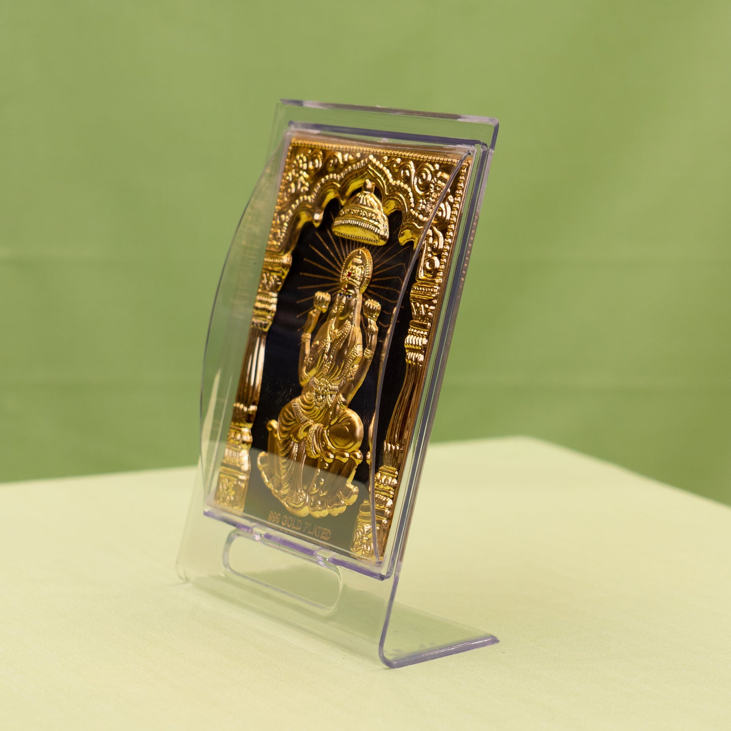 Gold Coated Lakshmi Devi Frame (No 2) Square