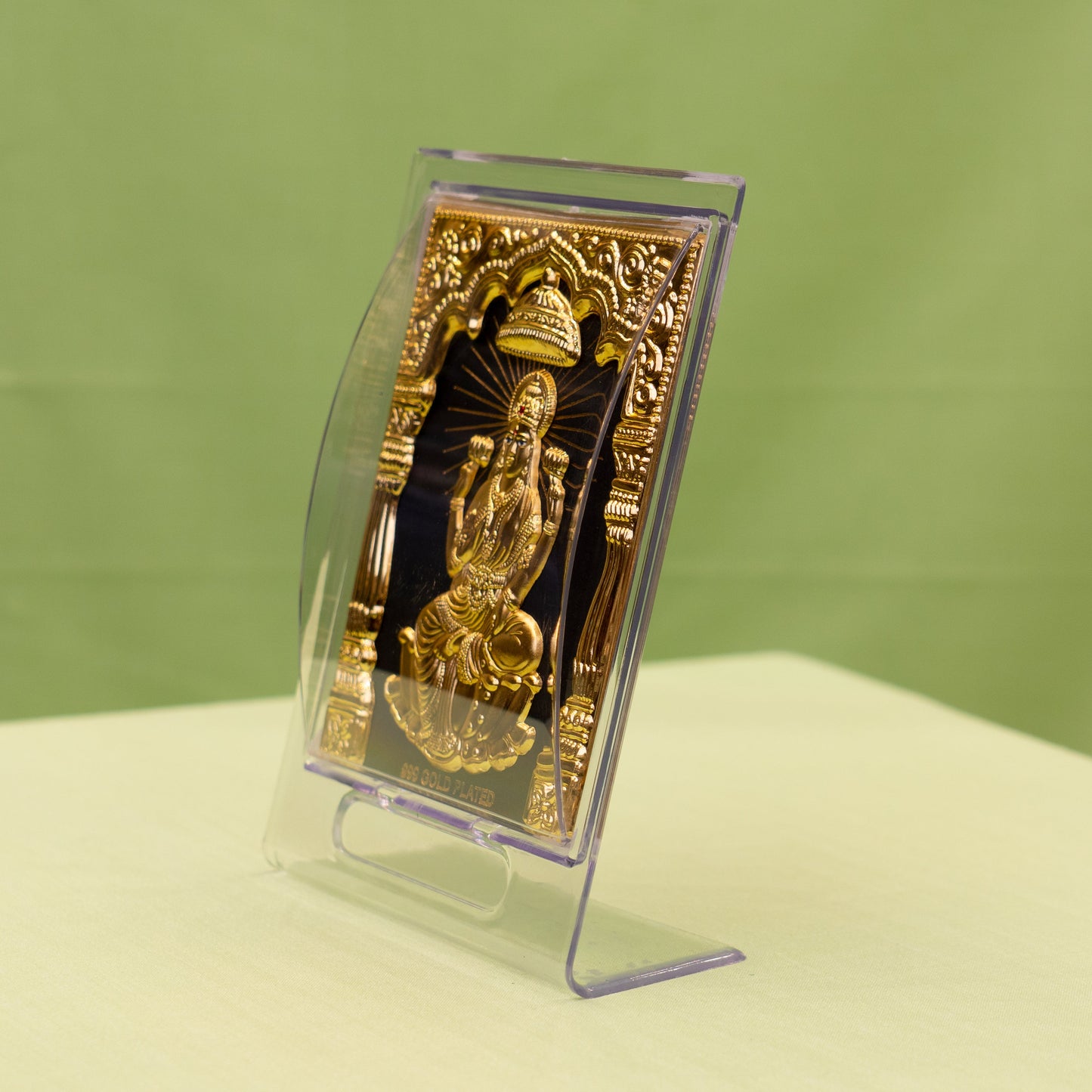 Gold Coated Lakshmi Devi Frame (No 2) Square