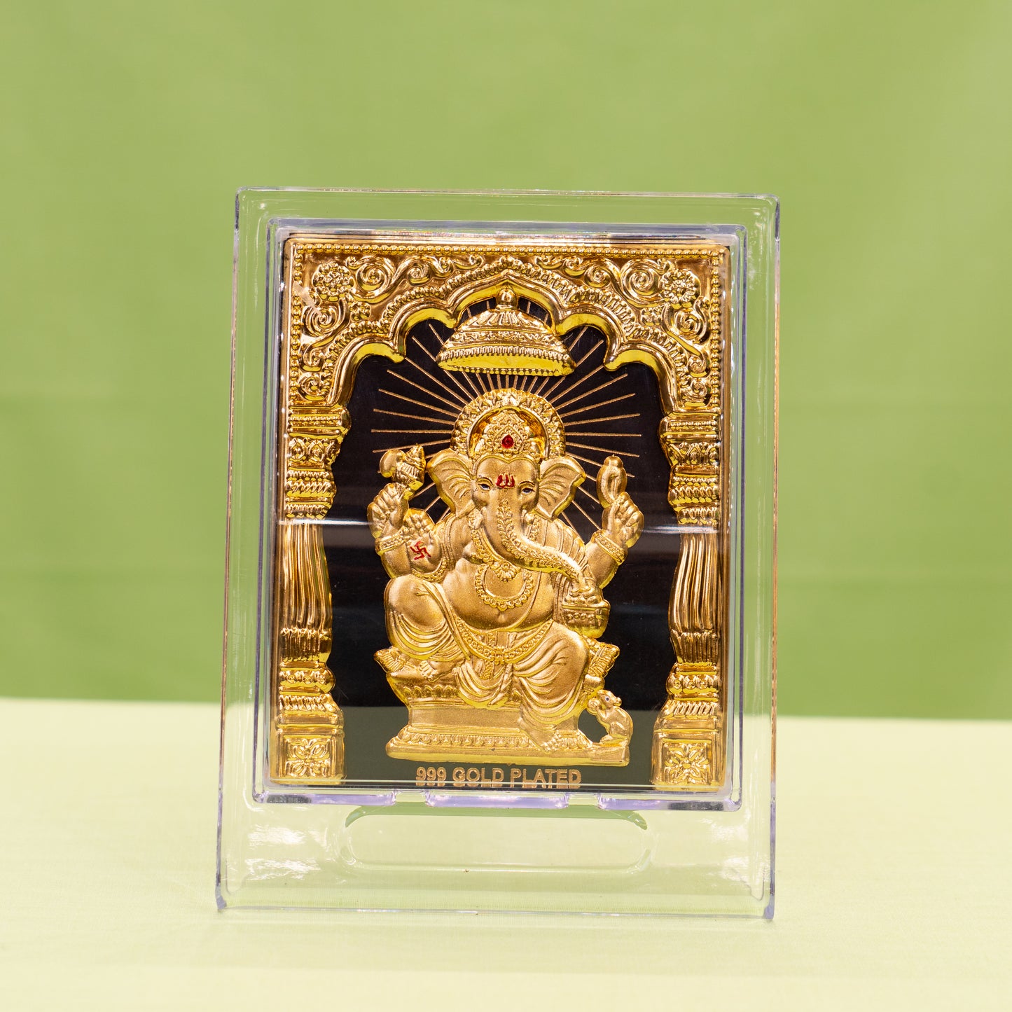 Gold Coated Ganesh Frame (No 2) Square
