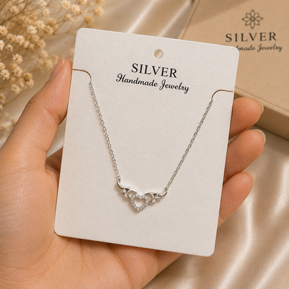 Silver Wings of Love Chain-Pendent Set