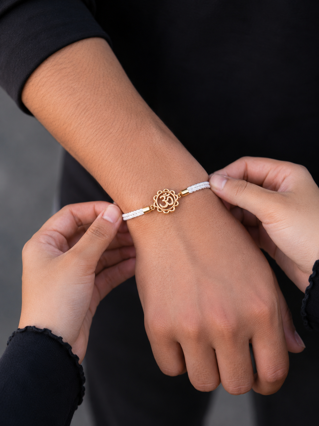 Silver "Om" Rakhi