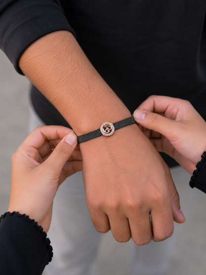Silver "Om" Belt Rakhi