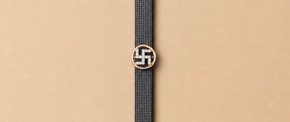 SILVER BELT SWASTIK RAKHI