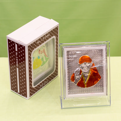 Silver Coated Sai Baba Frame (No 2)