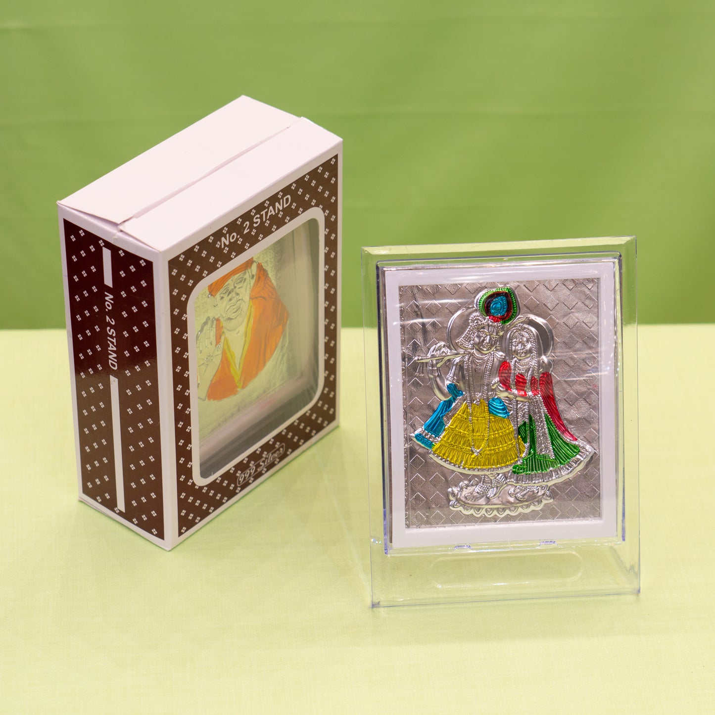 Silver Coated Radha Krishna  Frame (No 2)