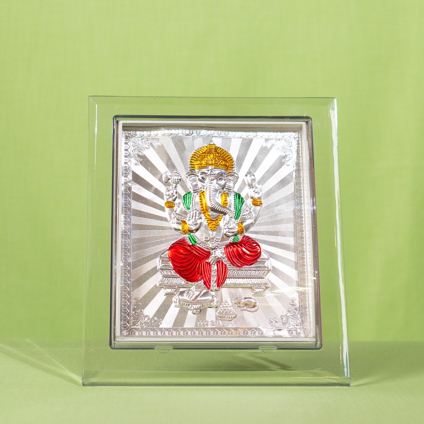 Silver Coated Ganesh  Frame (No 3)