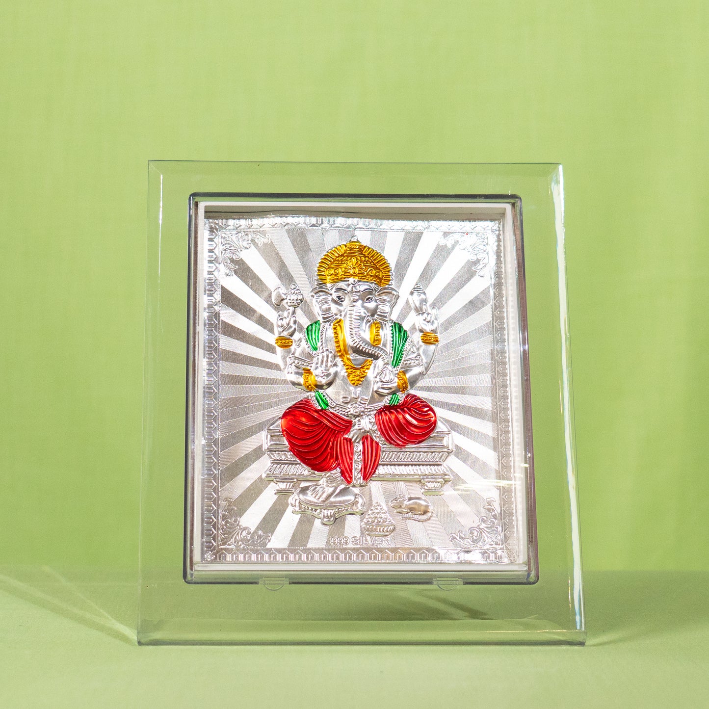 Silver Coated Ganesh  Frame (No 3)