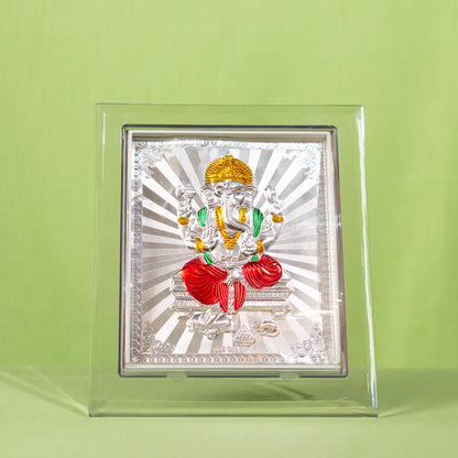 Silver Coated Ganesh  Frame (No 3)