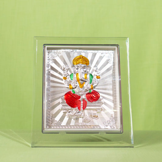 Silver Coated Ganesh  Frame (No 3)