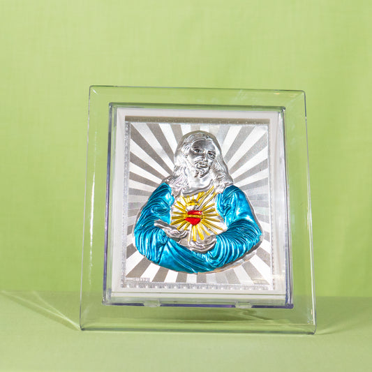 Silver Coated Jesus  Frame (No 3)