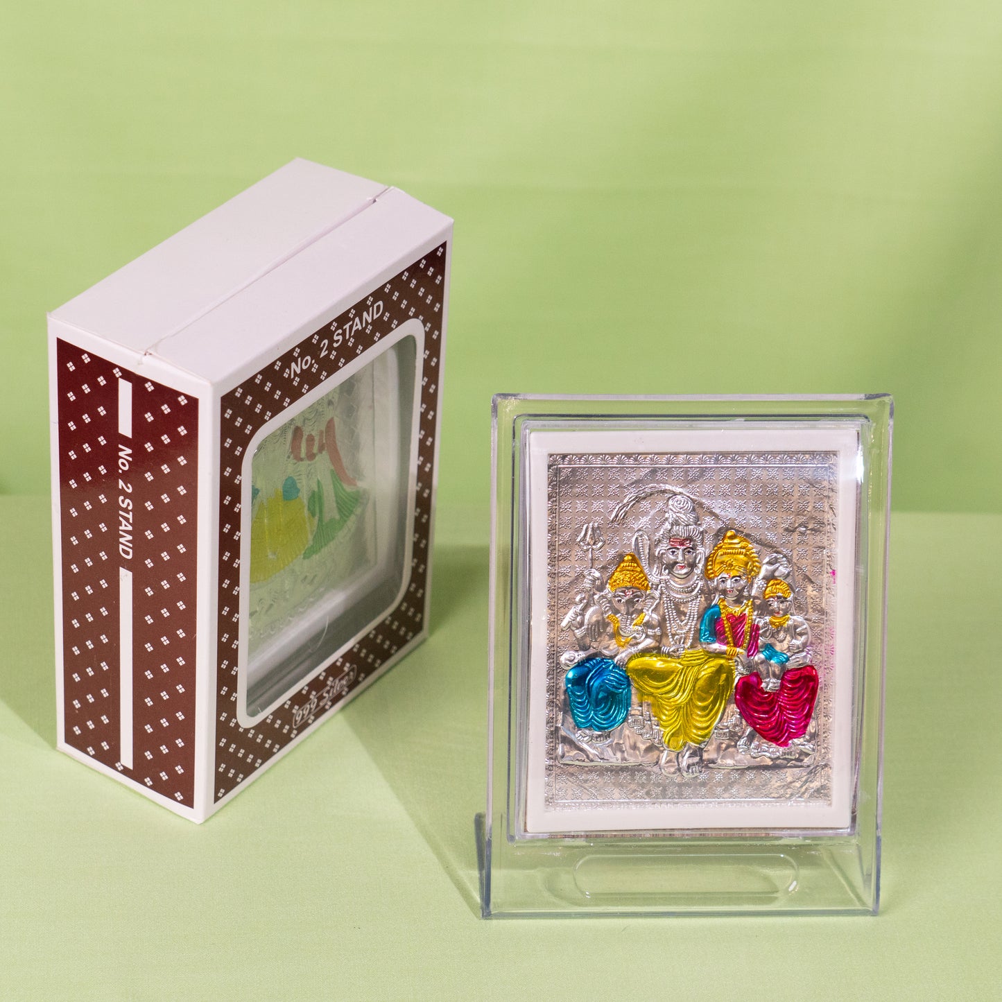 Silver Coated Shiva Family  Frame (No 2)
