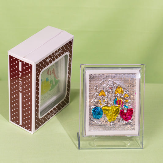 Silver Coated Shiva Family  Frame (No 2)