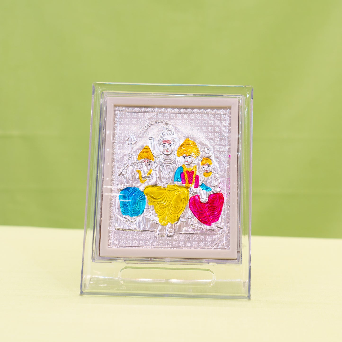 Silver Coated Shiva Family  Frame (No 2)