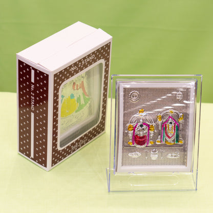 Silver Coated Balaji Padmavathi  Frame (No 2)