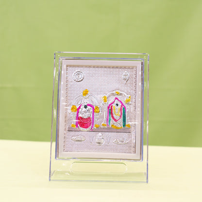 Silver Coated Balaji Padmavathi  Frame (No 2)