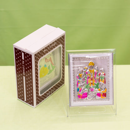 Silver Coated Satya Narayana Swamy Frame (No 2)