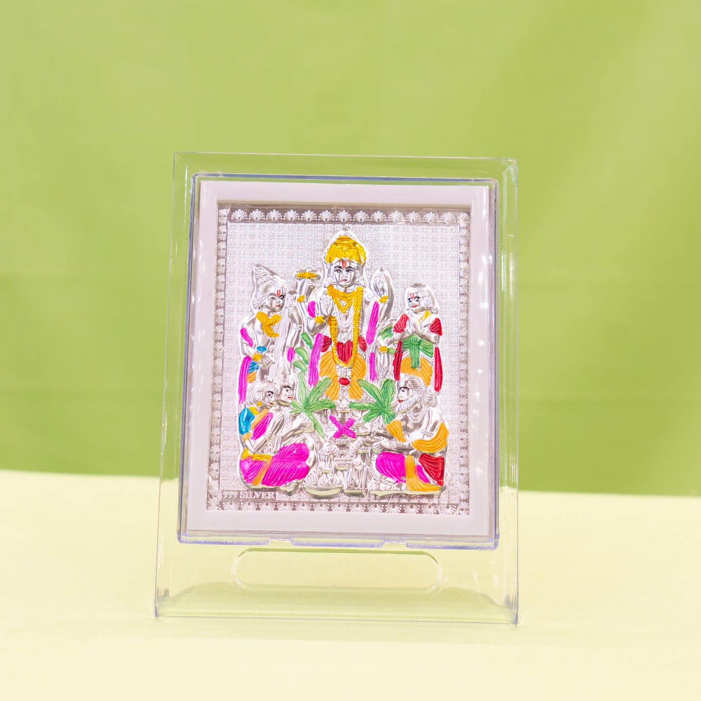 Silver Coated Satya Narayana Swamy Frame (No 2)