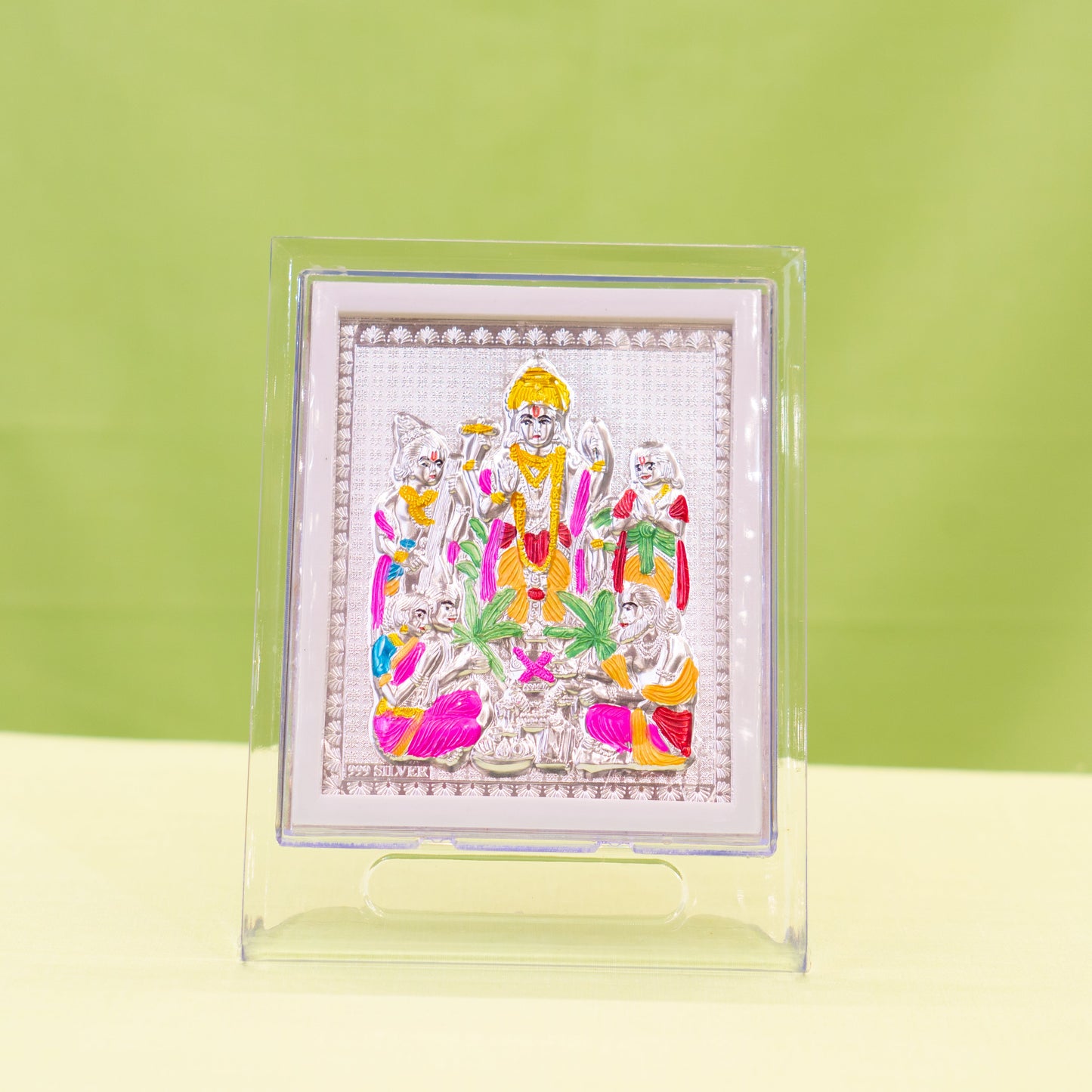 Silver Coated Satya Narayana Swamy Frame (No 2)