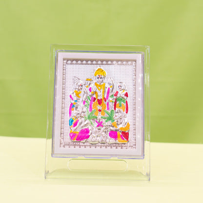 Silver Coated Satya Narayana Swamy Frame (No 2)