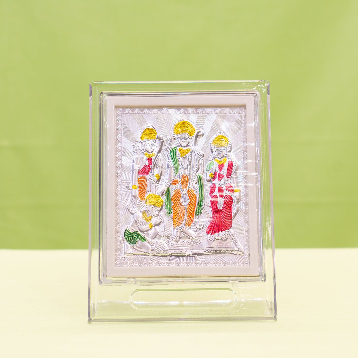 Silver Coated Ram Parivar  Frame (No 2)