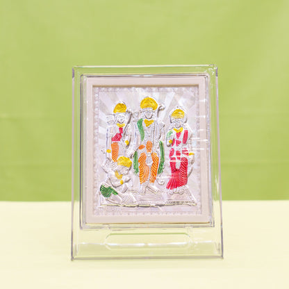 Silver Coated Ram Parivar  Frame (No 2)