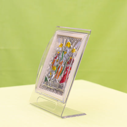 Silver Coated Ram Parivar  Frame (No 2)