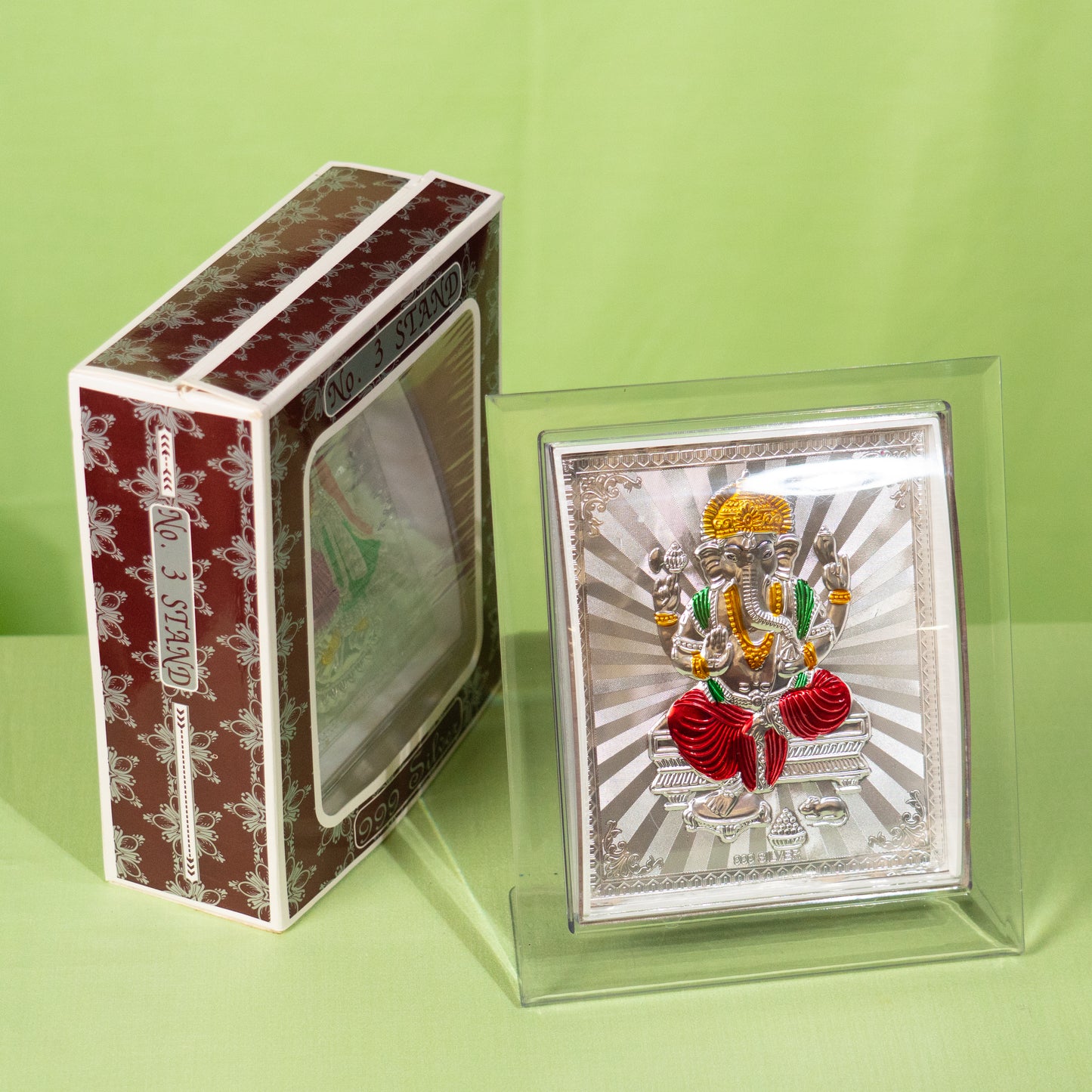 Silver Coated Ganesh  Frame (No 3)