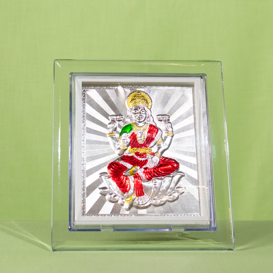 Silver Coated  Lakshmi Devi Frame (No 3)
