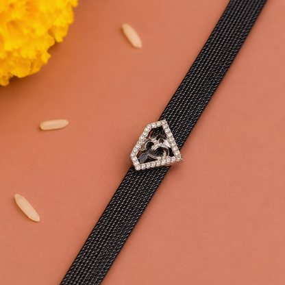SILVER "OM " RAKHI BELT
