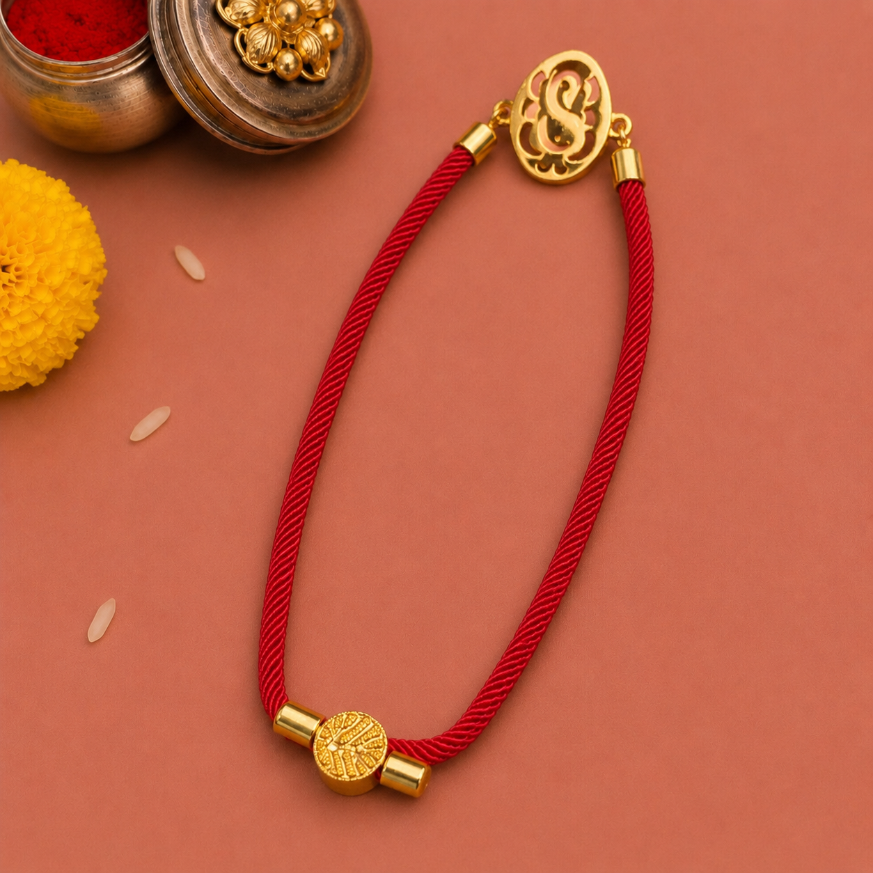Silver Ganesh Thread Rakhi