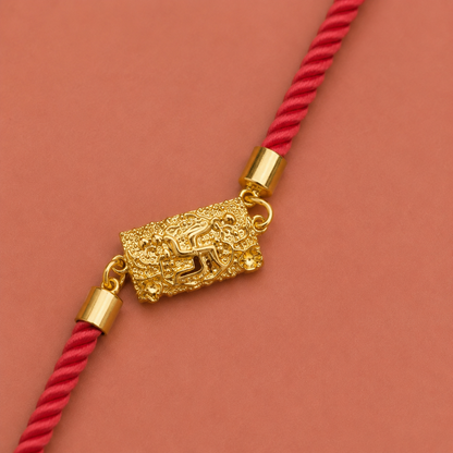 Silver Swastik thread Rakhi