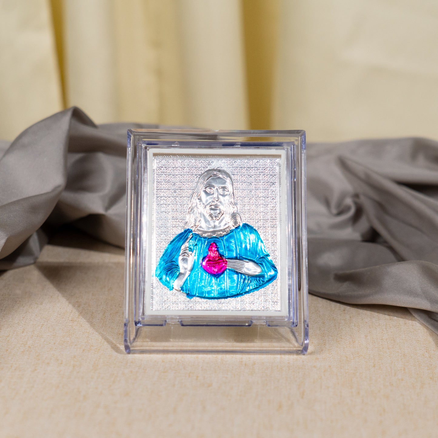 Silver Coated Jesus Frame (No 1)