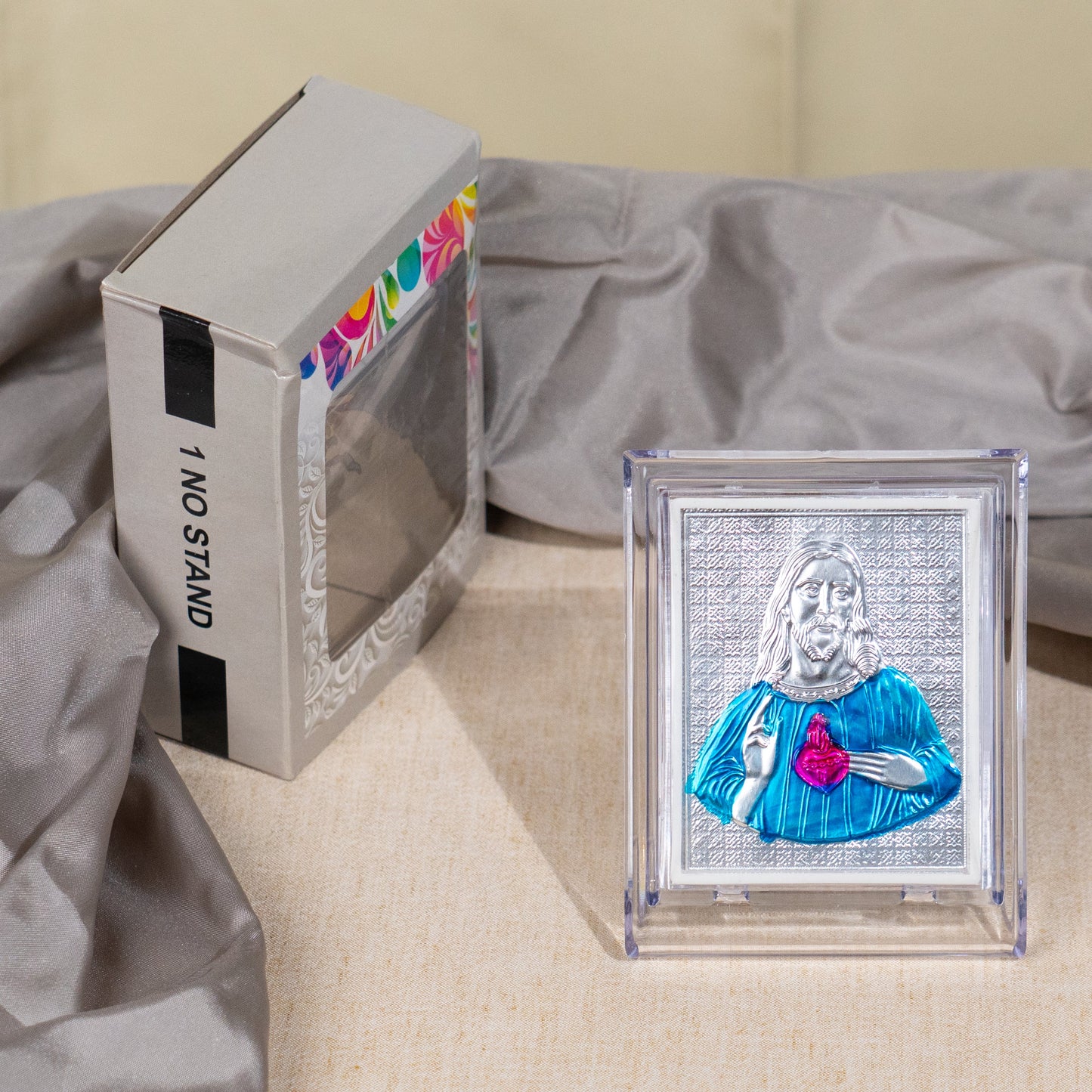 Silver Coated Jesus Frame (No 1)