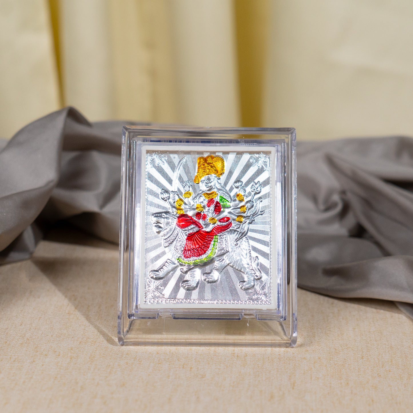Silver Coated Durga Devi  Frame (No 1)