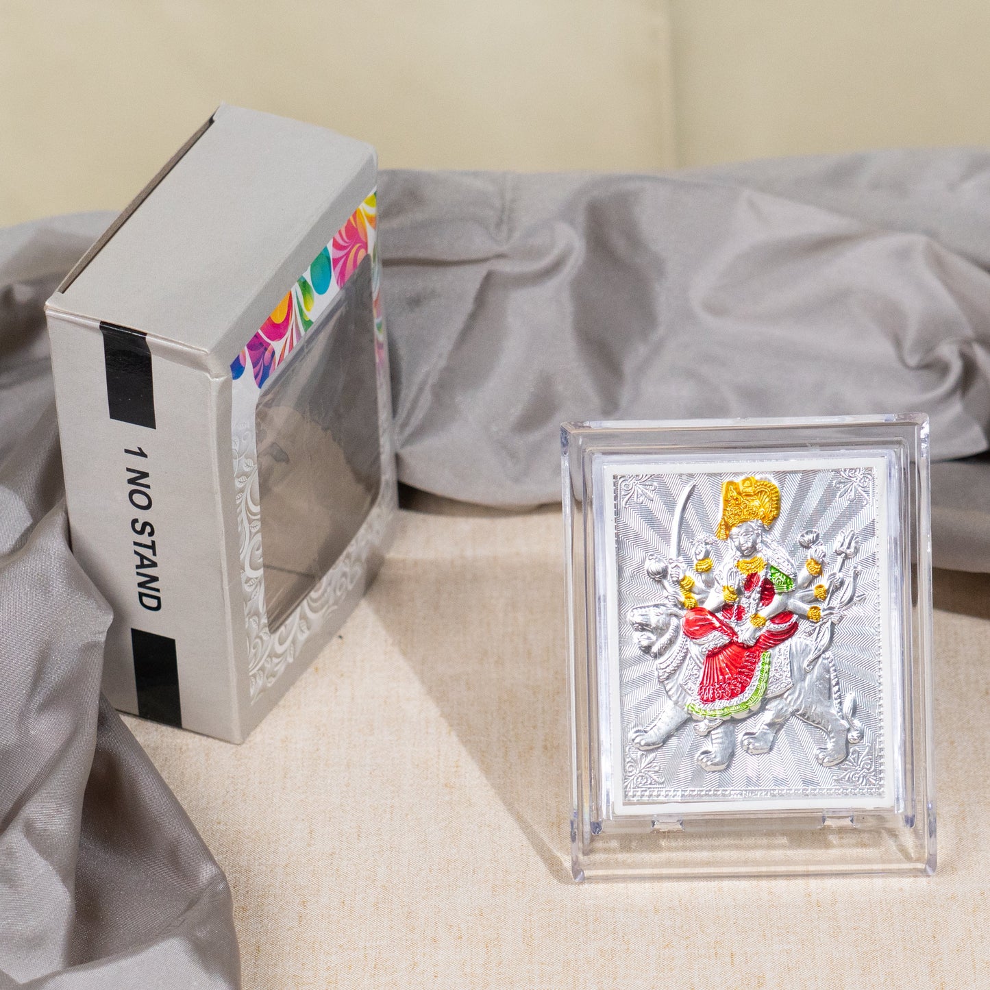 Silver Coated Durga Devi  Frame (No 1)