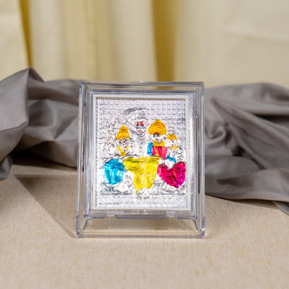 Silver Coated Shiva Family Frame (No 1)