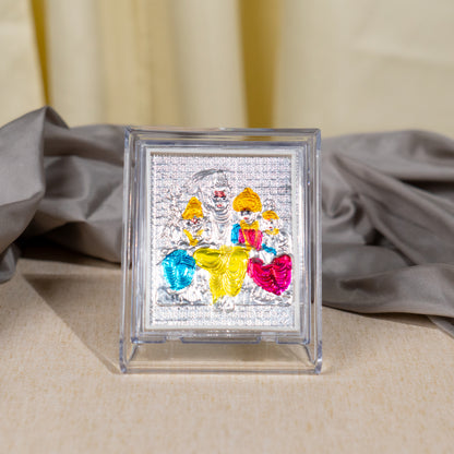 Silver Coated Shiva Family Frame (No 1)