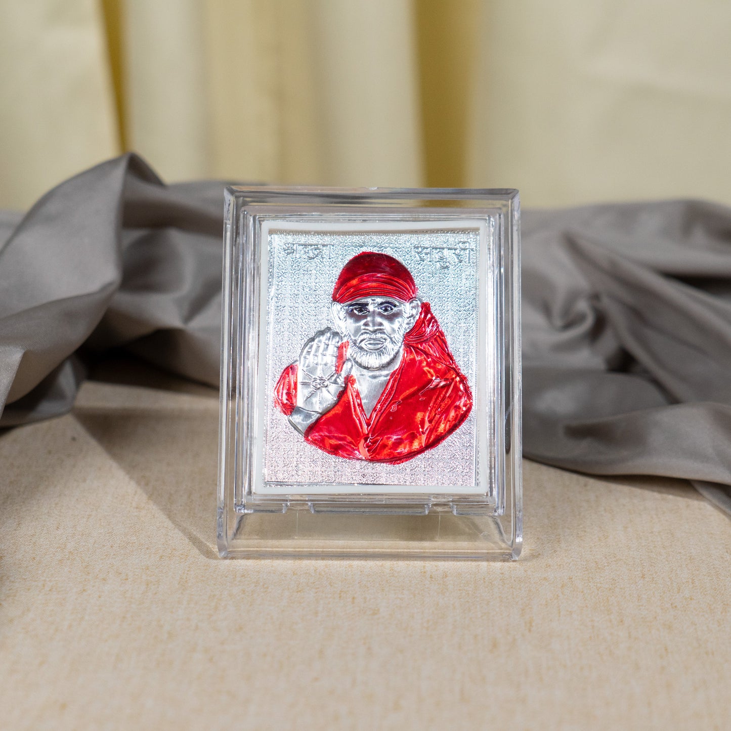 Silver Coated Sai Baba  Frame (No 1)