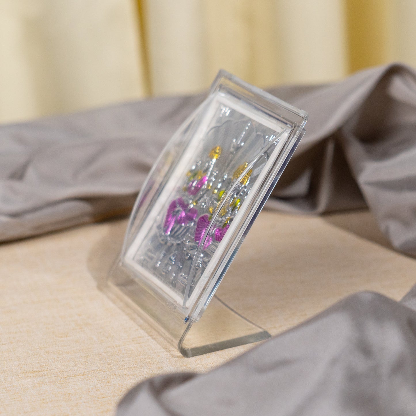 Silver Coated Lakshmi -Ganesh  Frame (No 1)